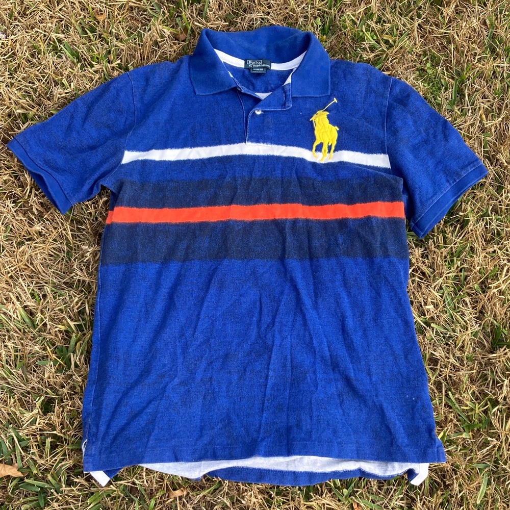 Polo by Ralph Lauren Kids Royal Blue Polo with Stripes